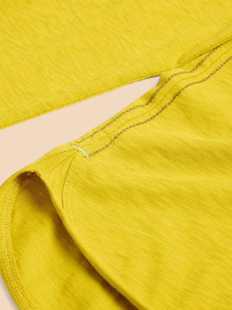 CLARA LS TEE in DP YELLOW - FLAT DETAIL