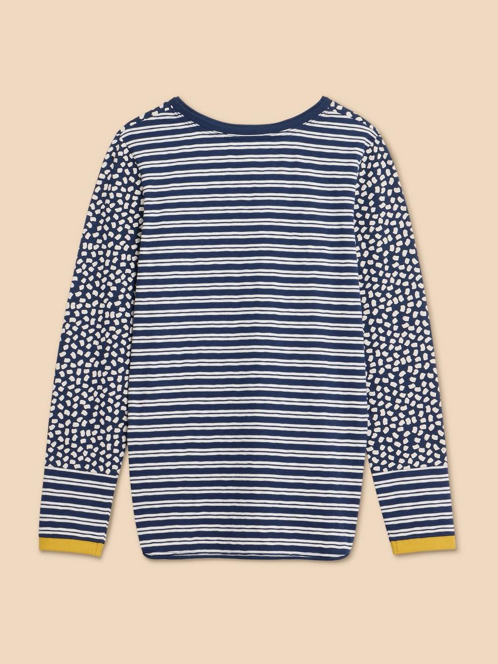 CLARA LS TEE in NAVY PR - FLAT BACK