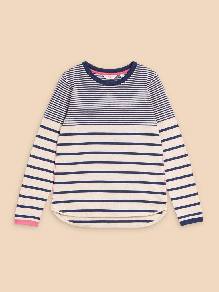 CLARA LS NEP TEE in IVORY MLT - FLAT FRONT