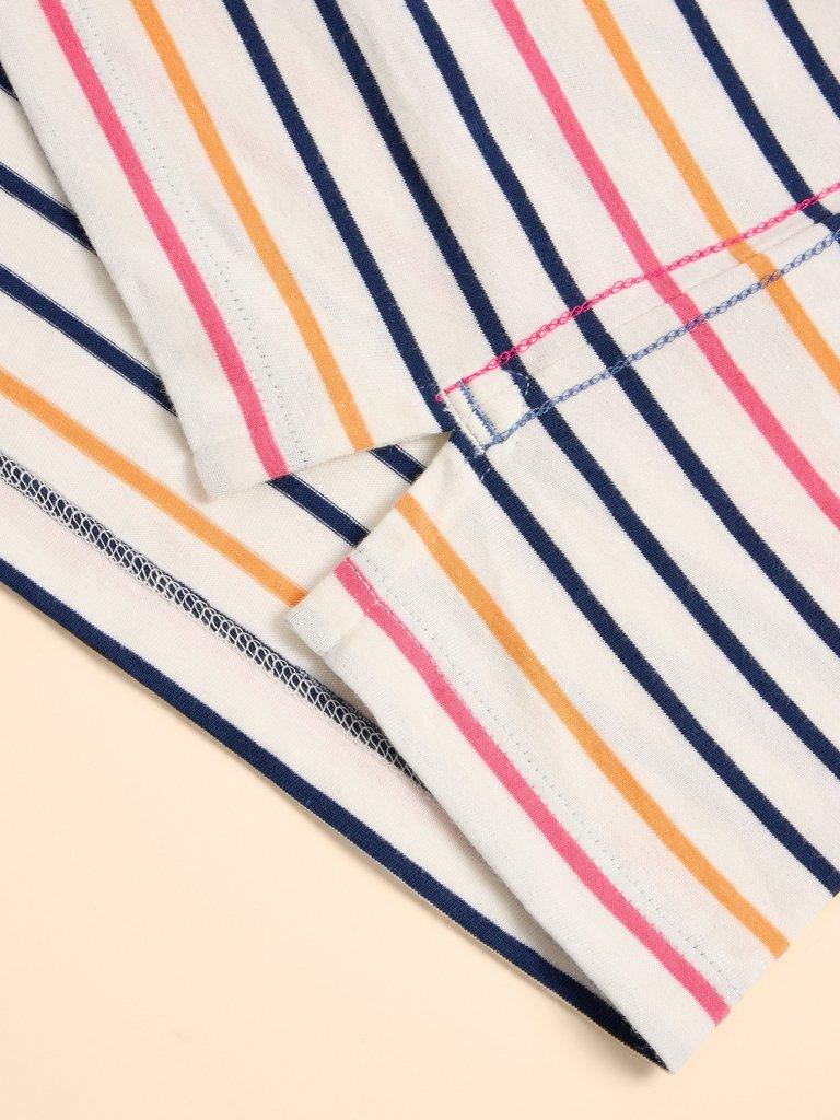 SYDNEY BOAT NECK TEE in IVORY MLT - FLAT DETAIL