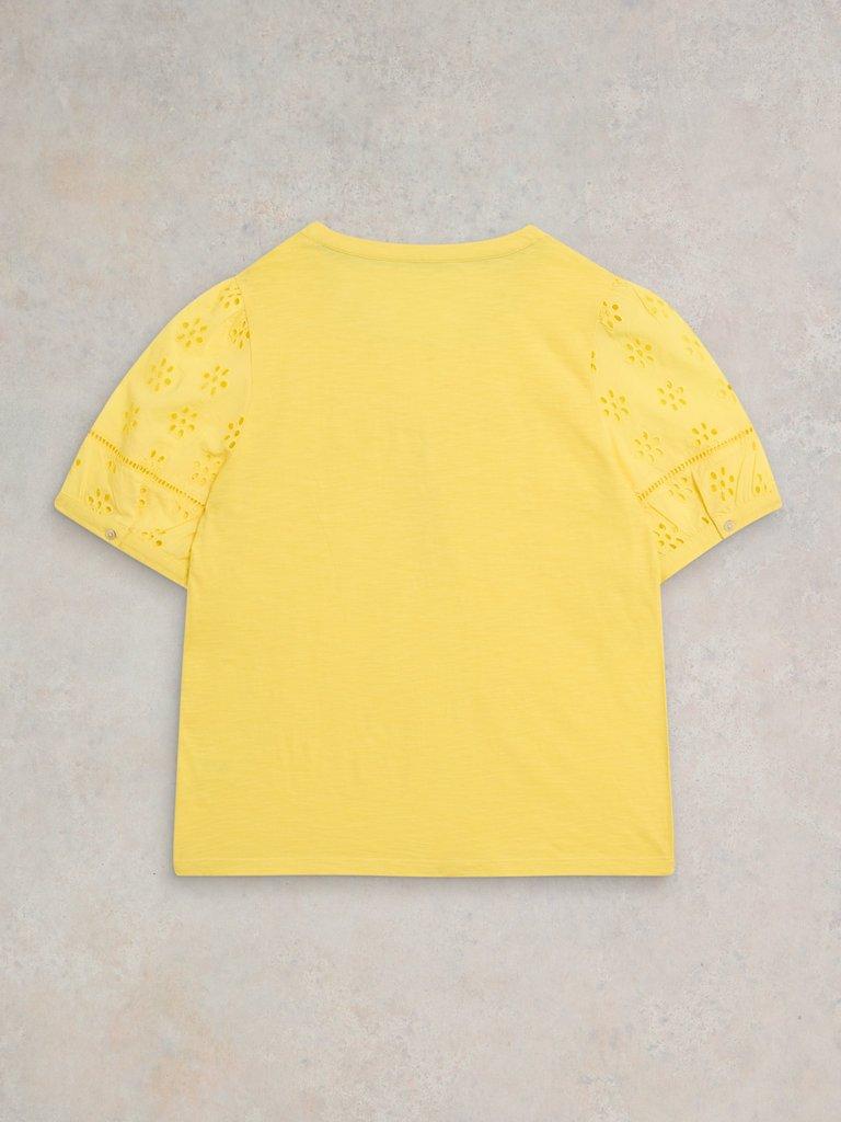 BELLA BRODERIE MIX TOP in BRT YELLOW - FLAT BACK