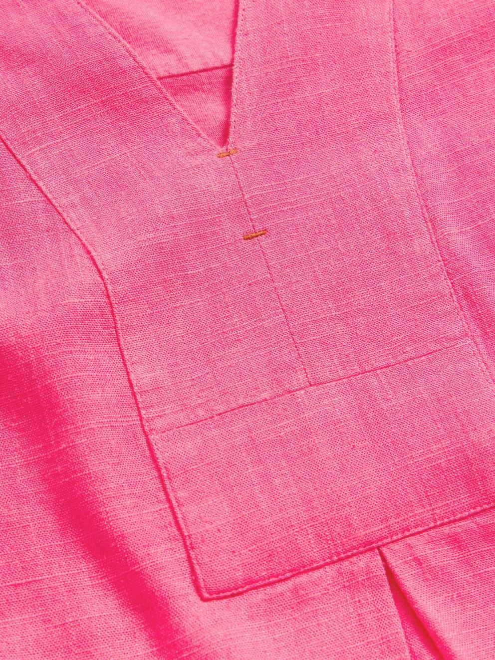 CELIA SHIRT in MID PINK - FLAT DETAIL