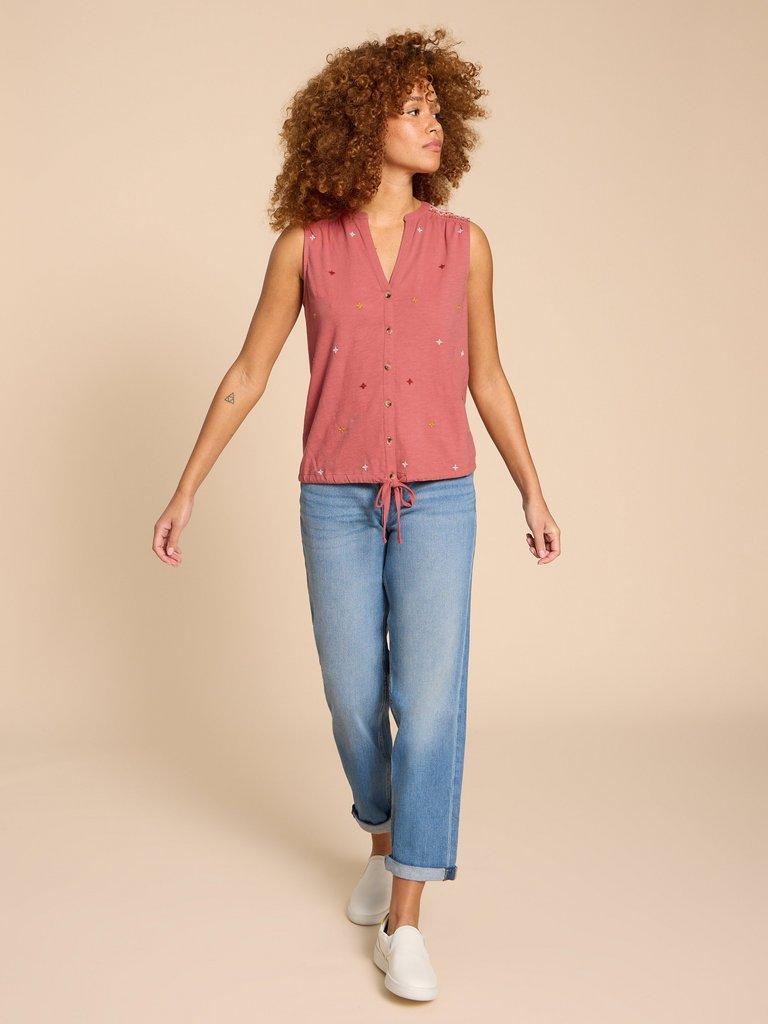 Express, Skimming Slub Tulip Sleeve Tee in Gorgeous Pink