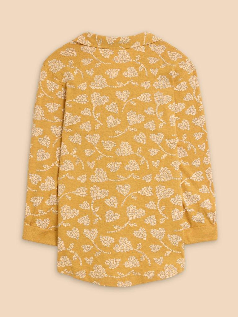 ANNIE JERSEY PRINT SHIRT in YELLOW PR - FLAT BACK