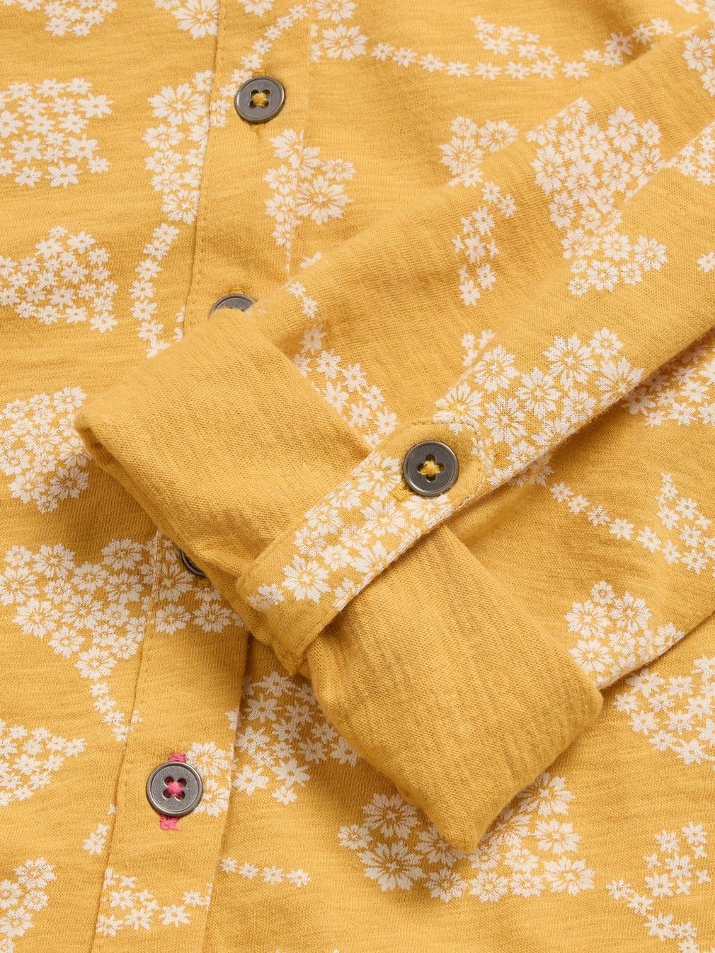 ANNIE JERSEY PRINT SHIRT in YELLOW PR - FLAT DETAIL