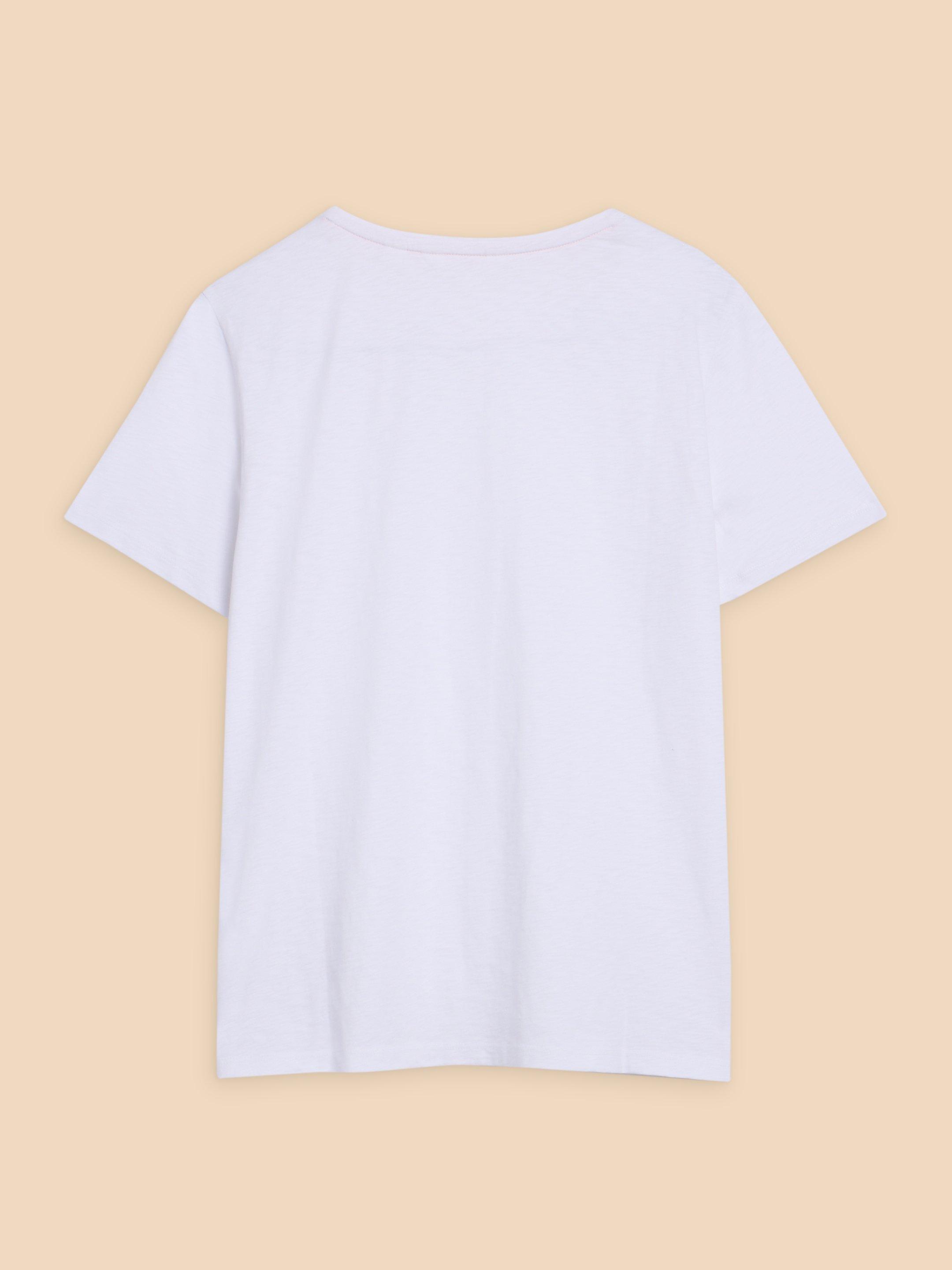 ABBIE TEE in BRIL WHITE - FLAT BACK