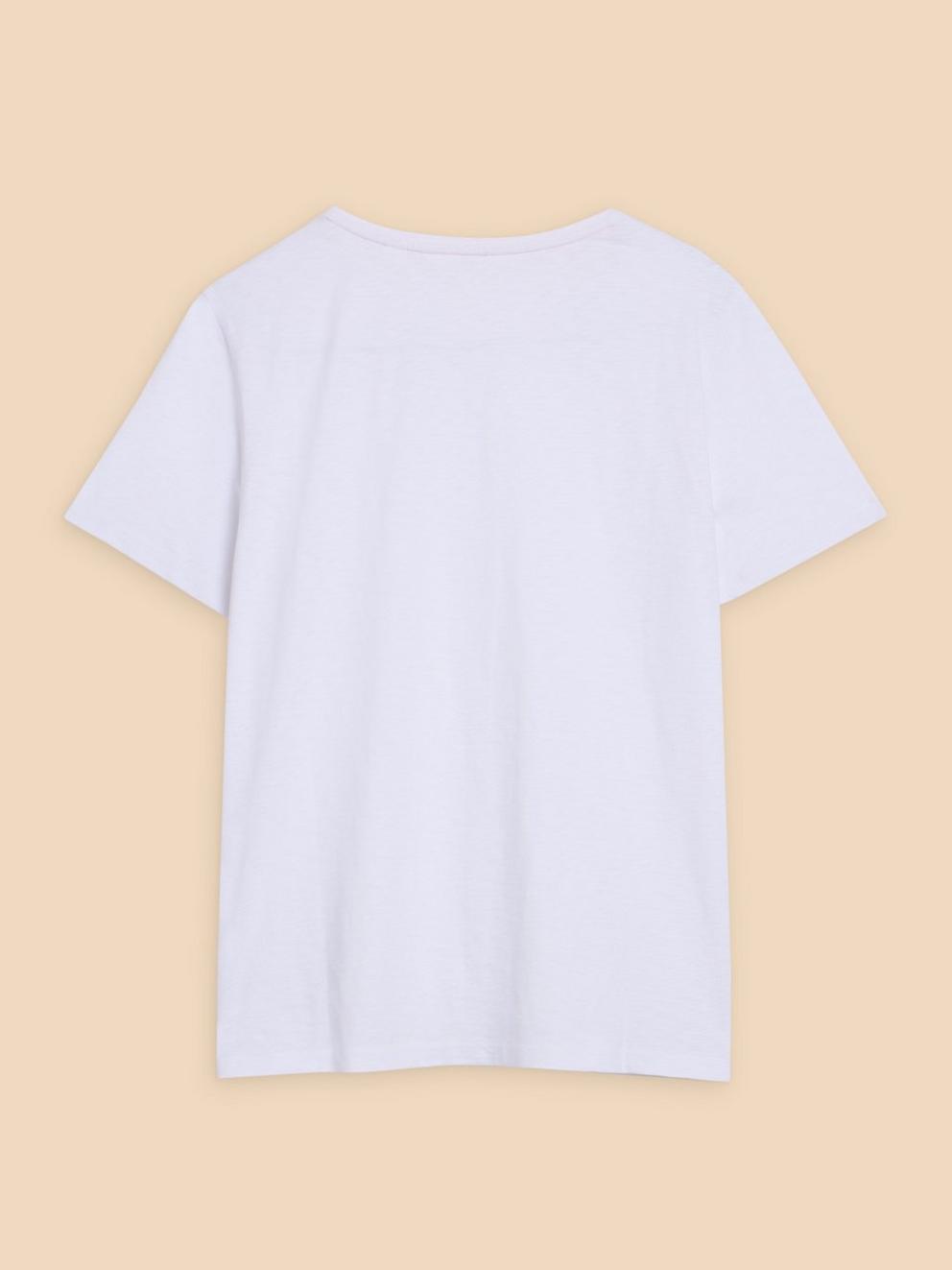 ABBIE TEE in BRIL WHITE - FLAT BACK