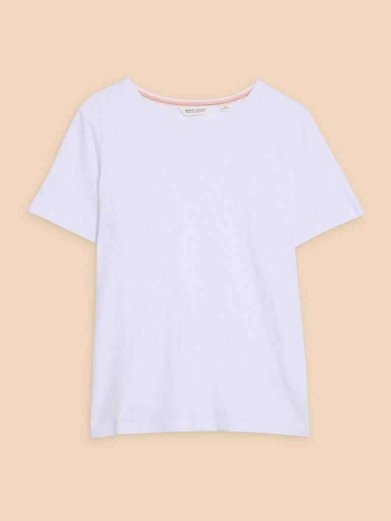 ABBIE TEE in BRIL WHITE - FLAT FRONT