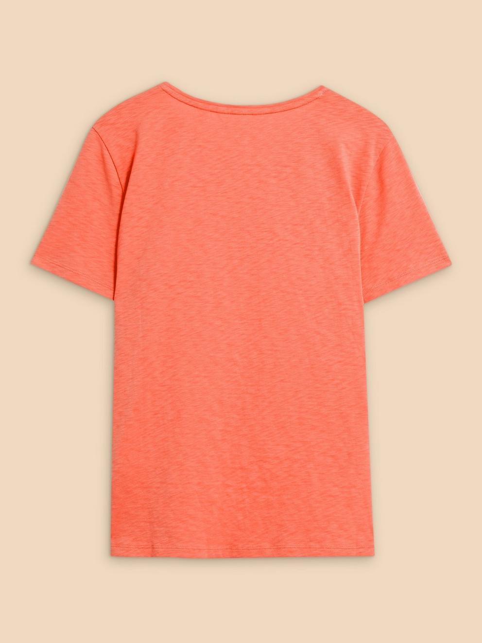 ABBIE TEE in BRT ORANGE - FLAT BACK