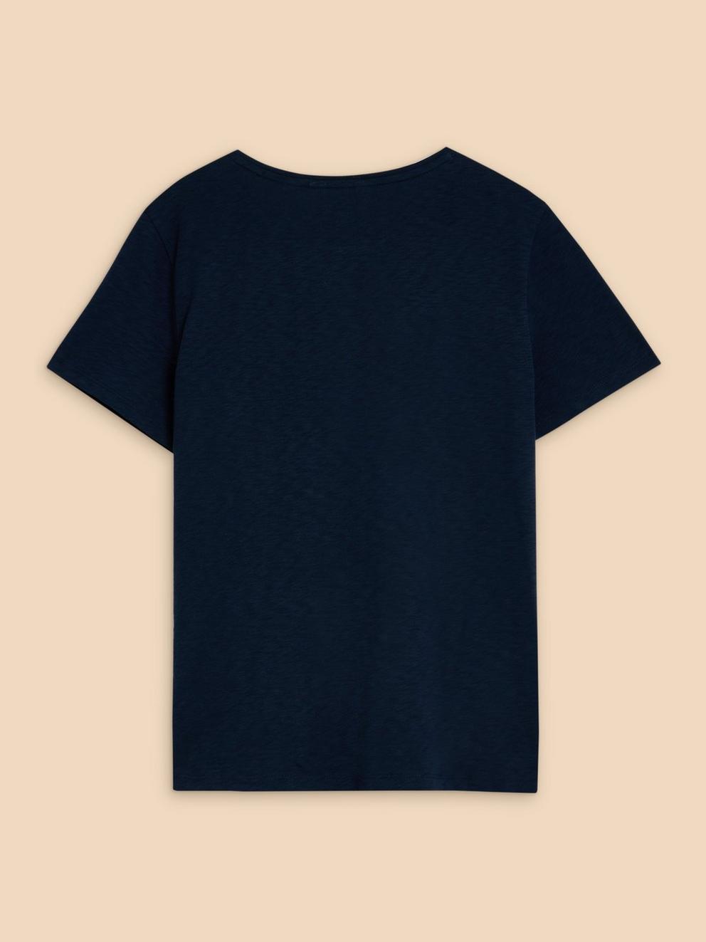 ABBIE TEE in DARK NAVY - FLAT BACK