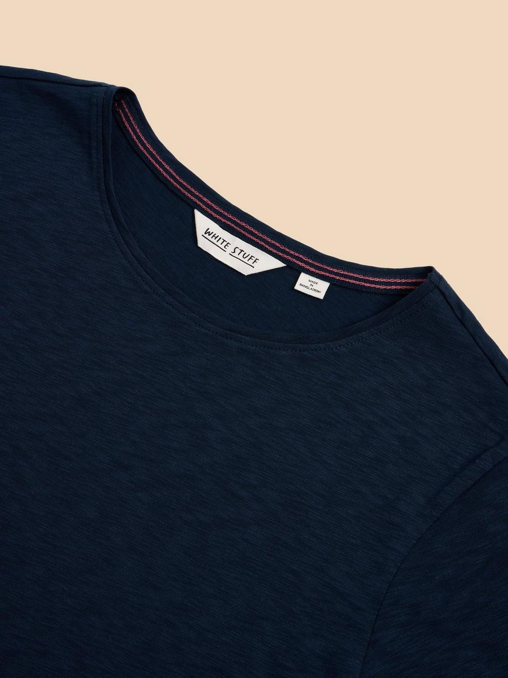 ABBIE TEE in DARK NAVY - FLAT DETAIL