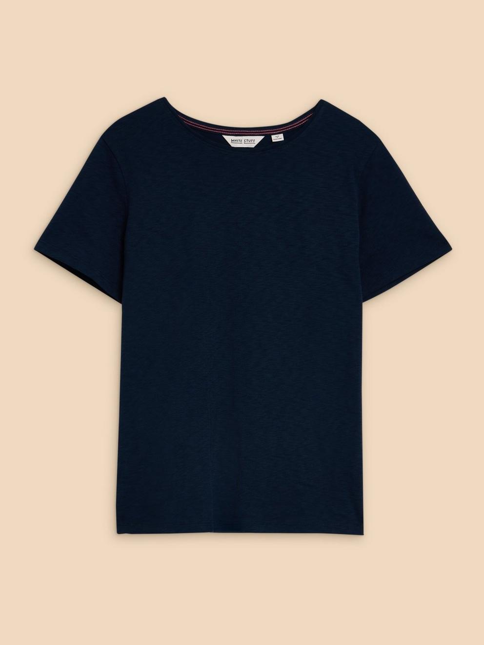 ABBIE TEE in DARK NAVY - FLAT FRONT