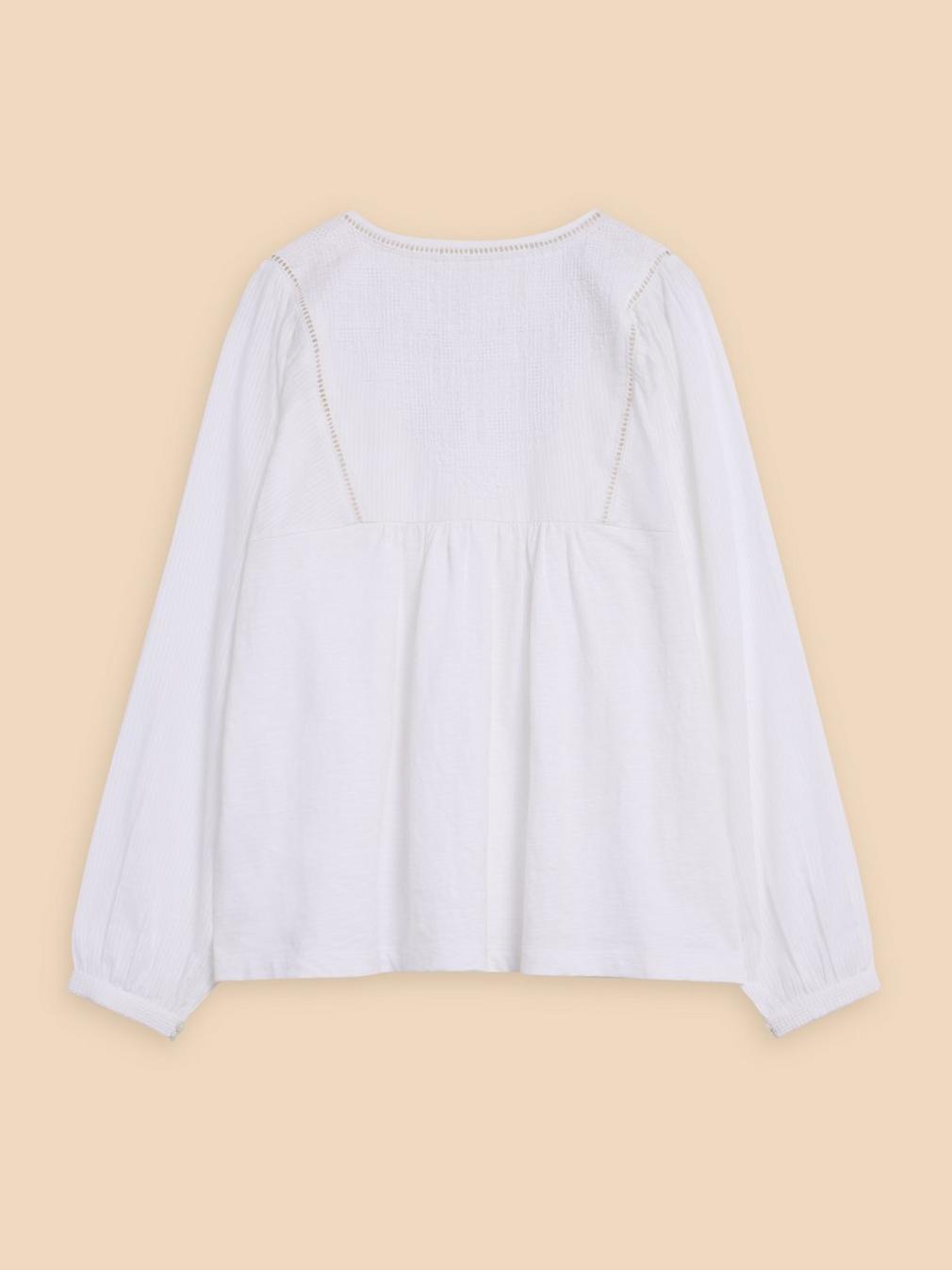 ESME MIX TOP in BRIL WHITE - FLAT BACK