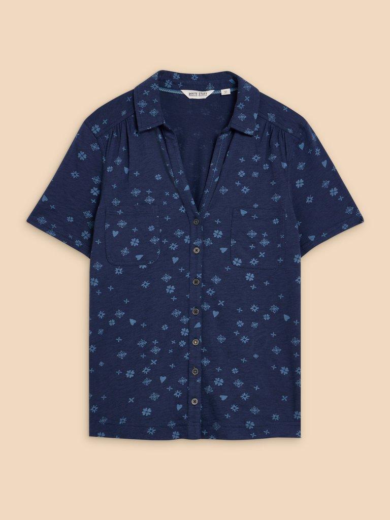 PENNY POCKET SHIRT in NAVY PR - FLAT FRONT