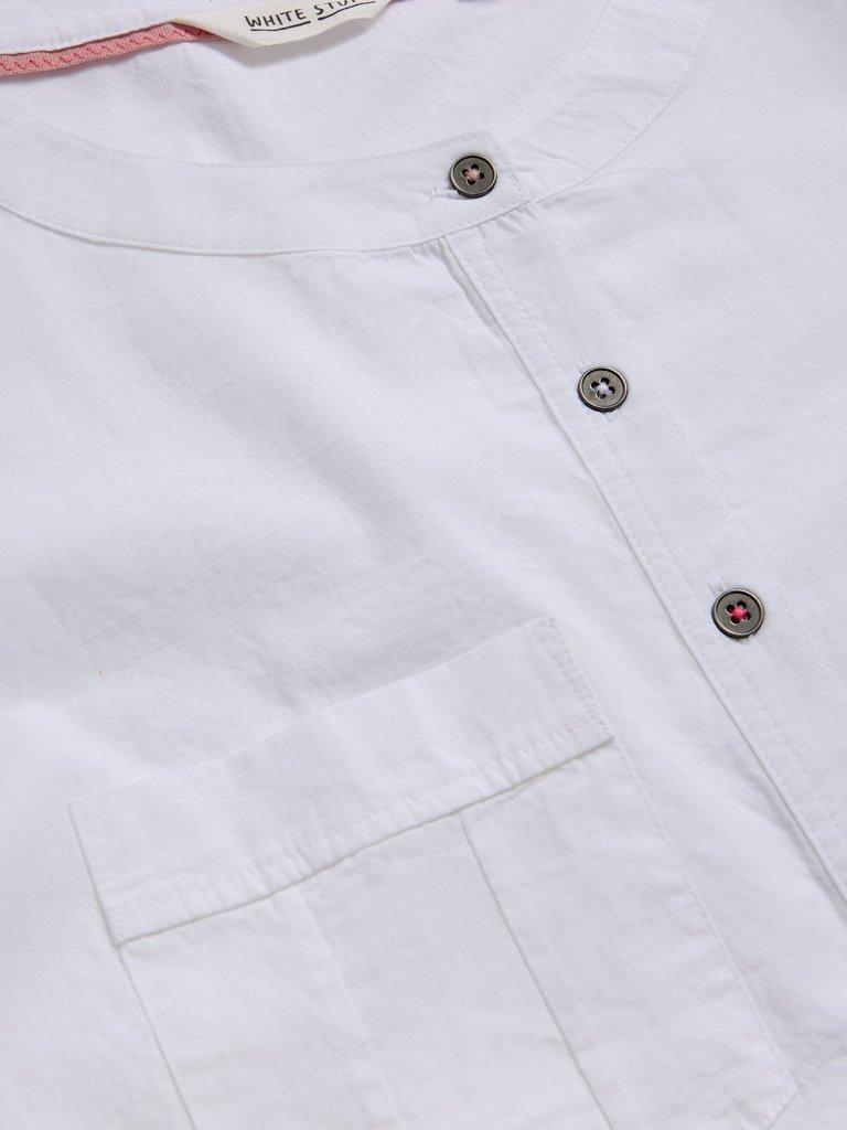 MACLEY MIX SHIRT in PALE IVORY - FLAT DETAIL