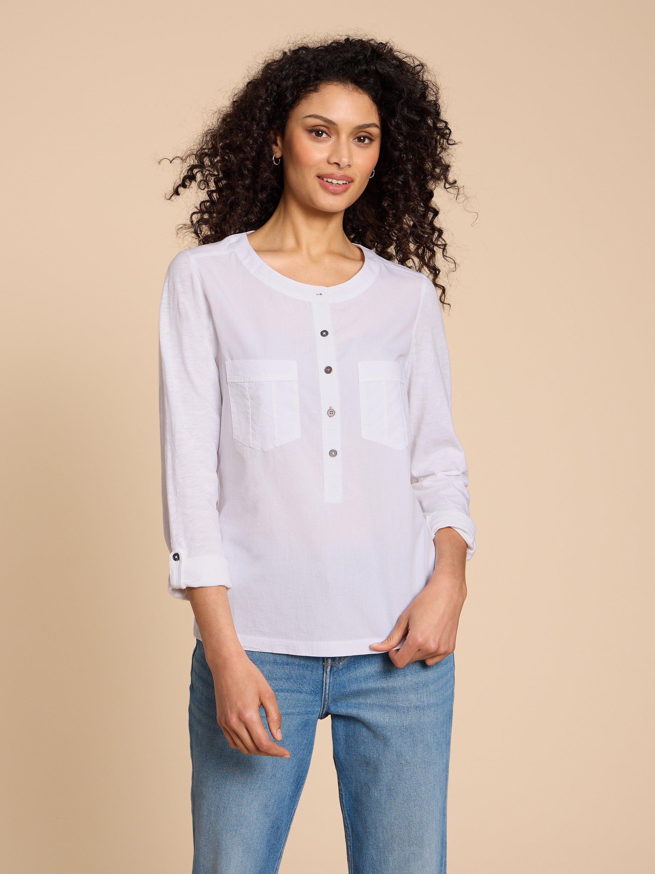 MACLEY MIX SHIRT in PALE IVORY White Stuff