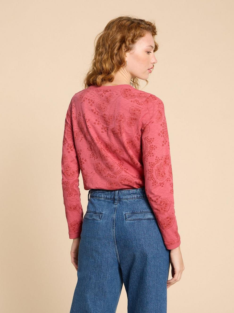 CLARA TEE in PINK PR - MODEL BACK