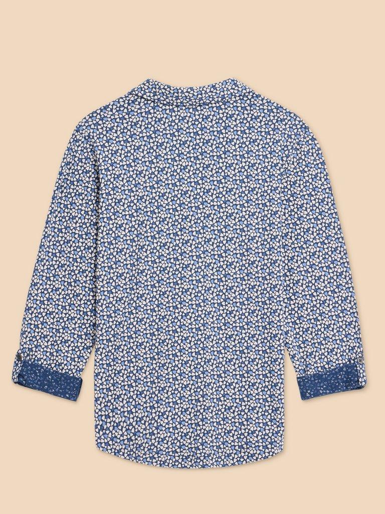 ANNIE PRINTED SHIRT in BLUE PR - FLAT BACK
