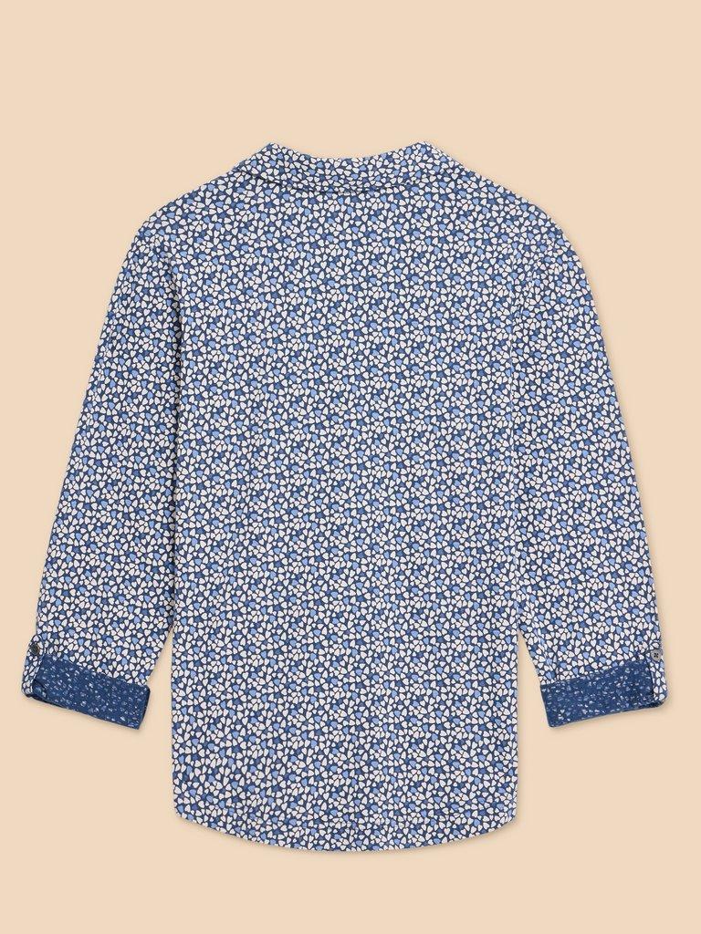 ANNIE PRINTED SHIRT in BLUE PR - FLAT BACK