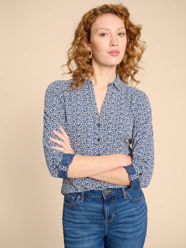 ANNIE PRINTED SHIRT in BLUE PR - LIFESTYLE