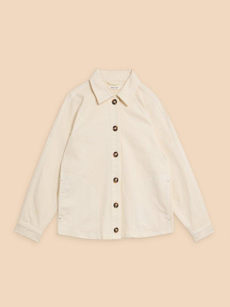 Eden Denim Relaxed Jacket in LGT NAT - FLAT FRONT