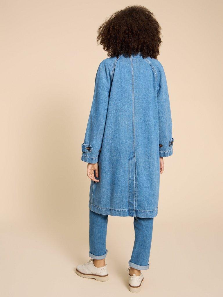 Oakleigh Denim Coat in MID DENIM | White Stuff