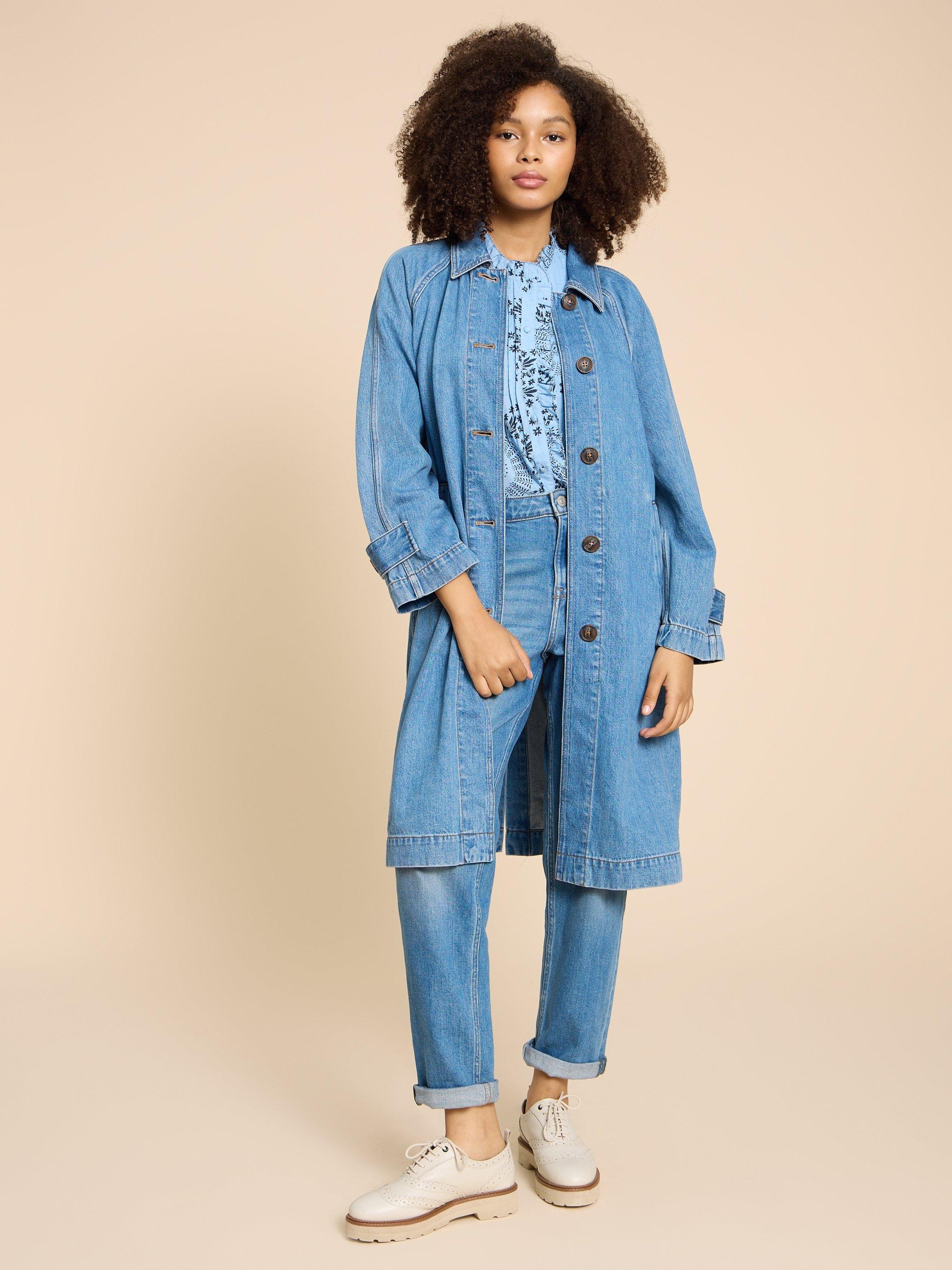 Denim overcoats clearance