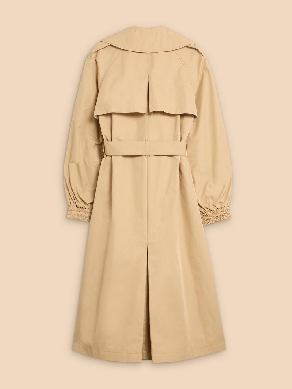 Finley Trench Coat in LGT NAT - FLAT BACK