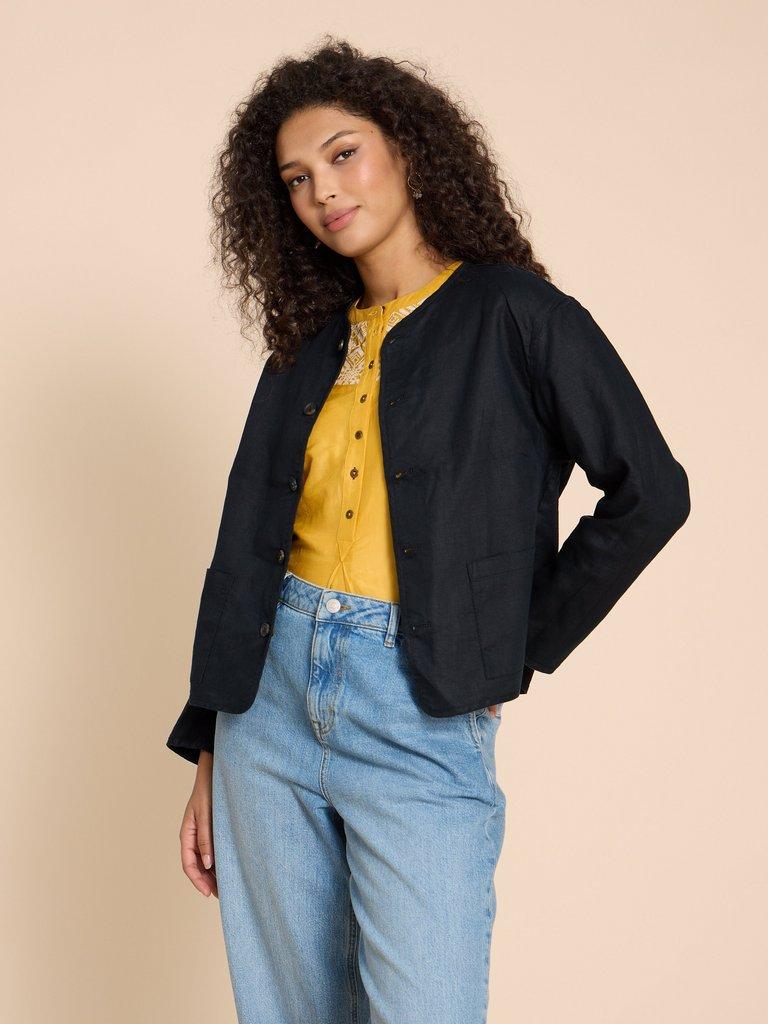 Linen boyfriend outlet jacket