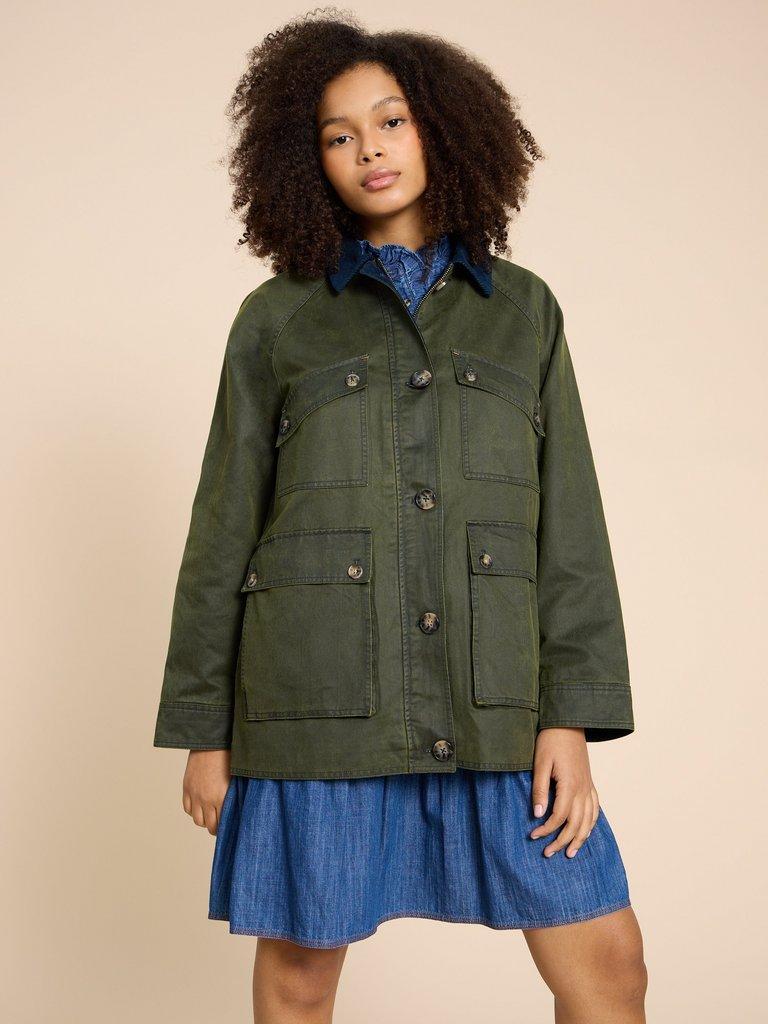 Military green outlet utility jacket