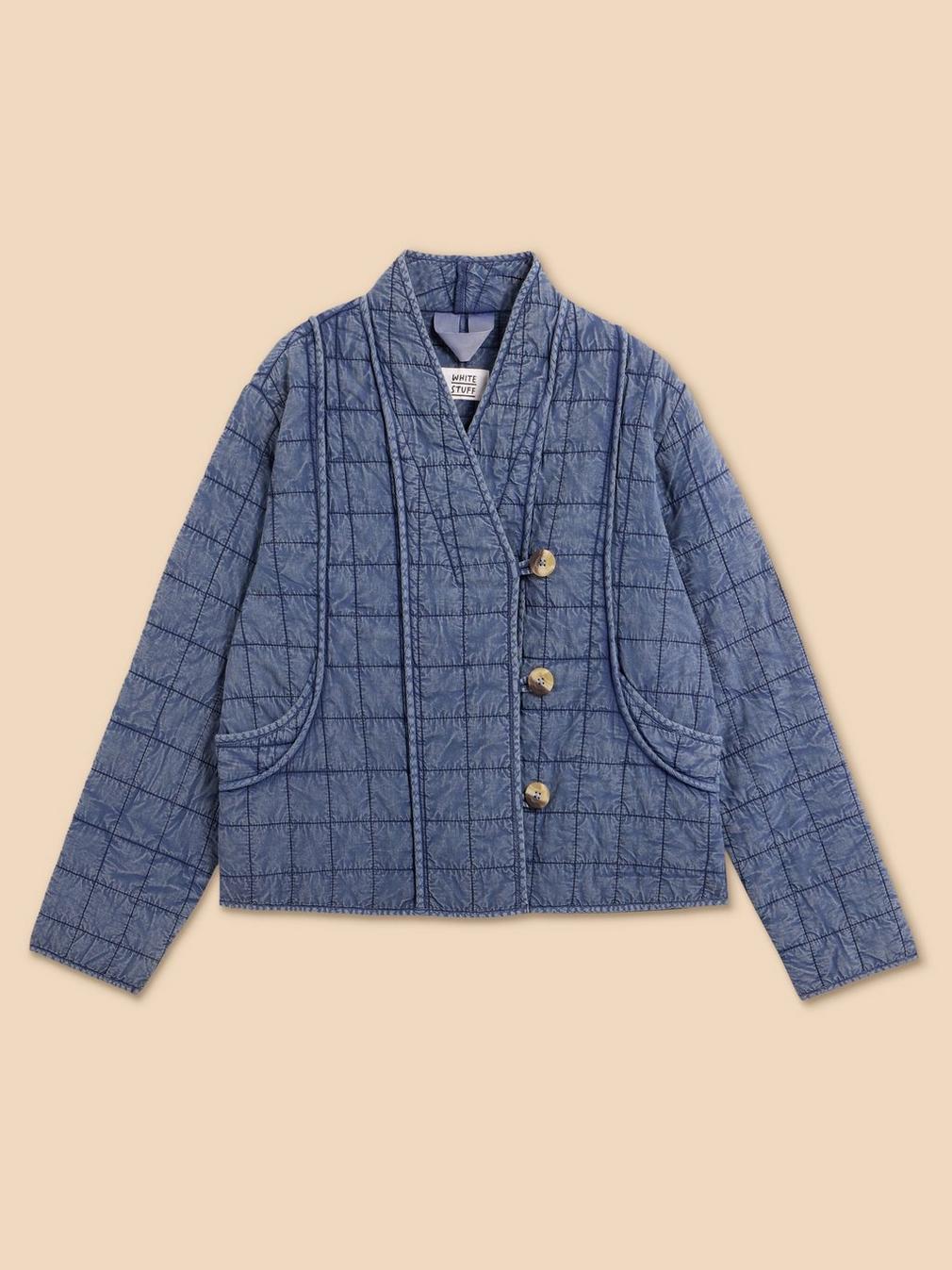 Luna Jacket in MID BLUE - FLAT FRONT