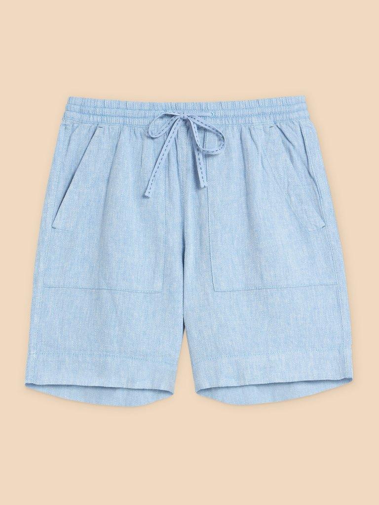 Elle Linen Blend Short in CHAMBRAY BLUE | White Stuff