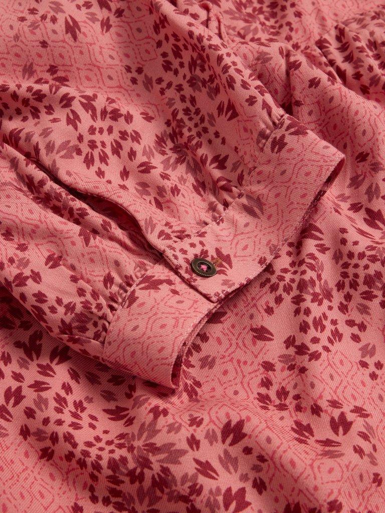 Lucy Eco Vero Tunic in PINK MLT - FLAT DETAIL