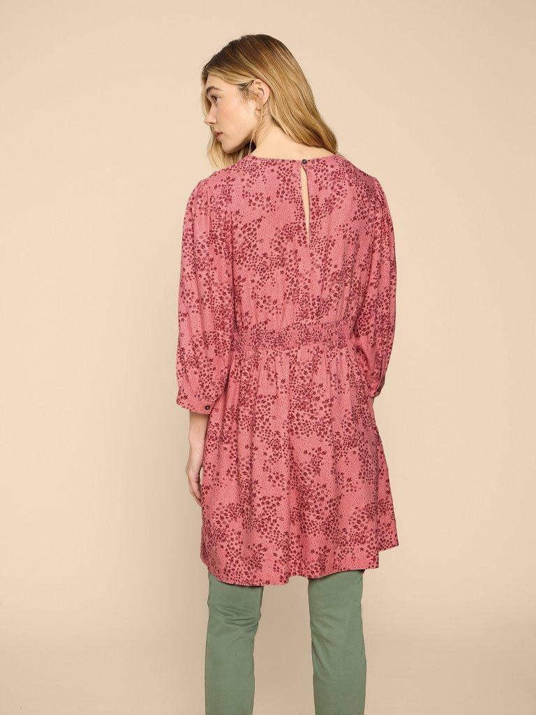 Lucy Eco Vero Tunic in PINK MLT - MODEL BACK
