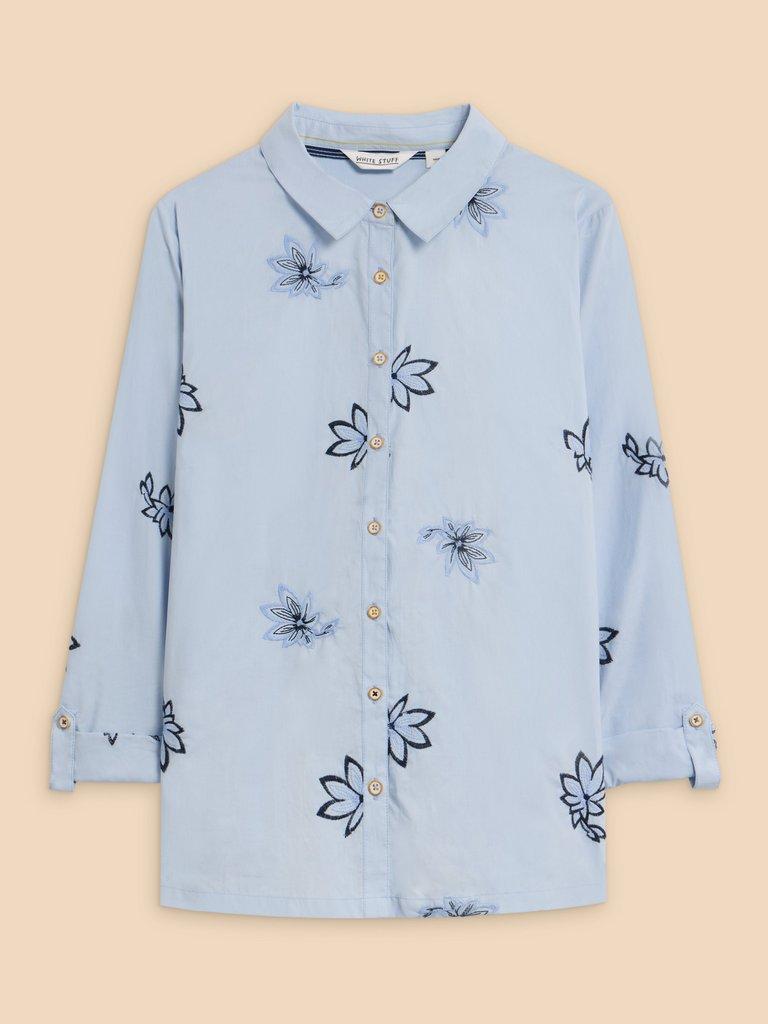 Sophie Embroidered Shirt in BLUE MLT - FLAT FRONT