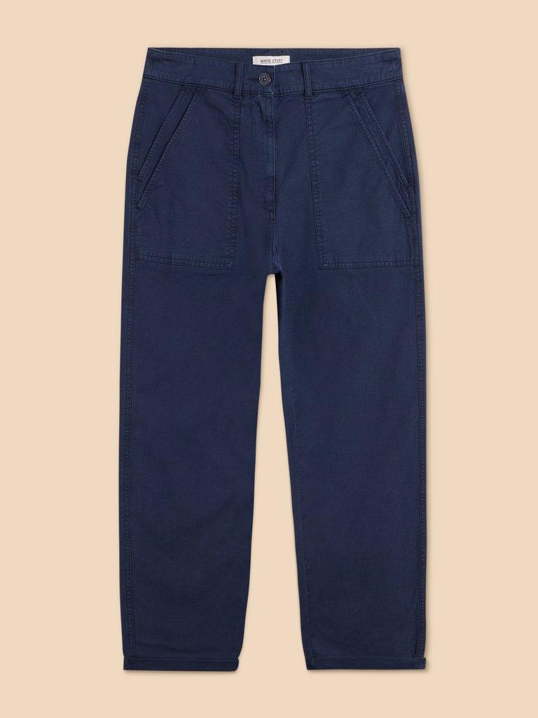 Twister Chino Trouser in DARK NAVY - FLAT FRONT