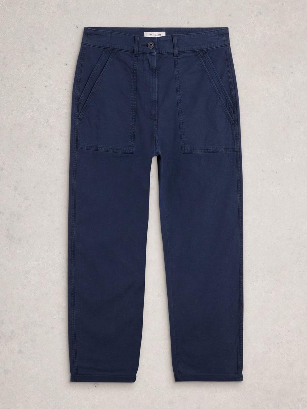Twister Chino Trouser in DARK NAVY - FLAT FRONT