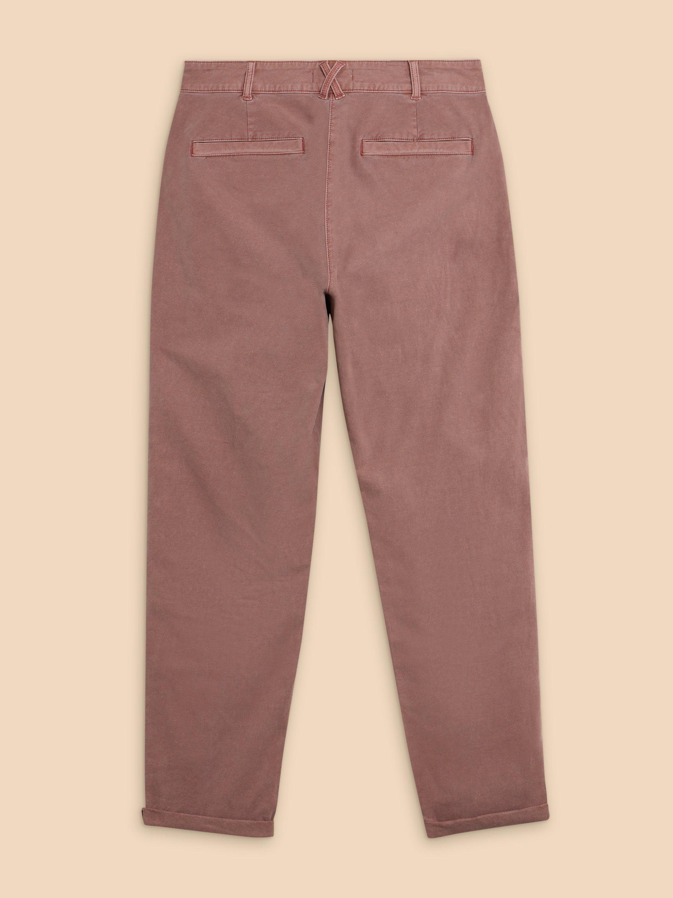 Twister Chino Trouser in DUS PINK - FLAT BACK