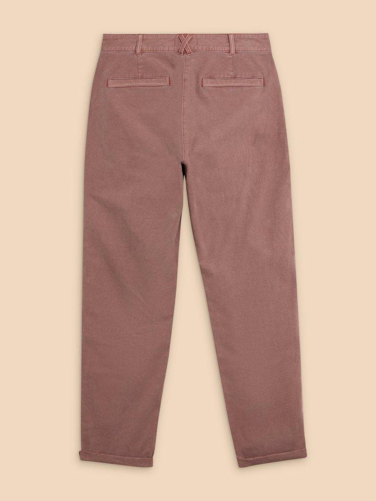 Twister Chino Trouser in DUS PINK - FLAT BACK