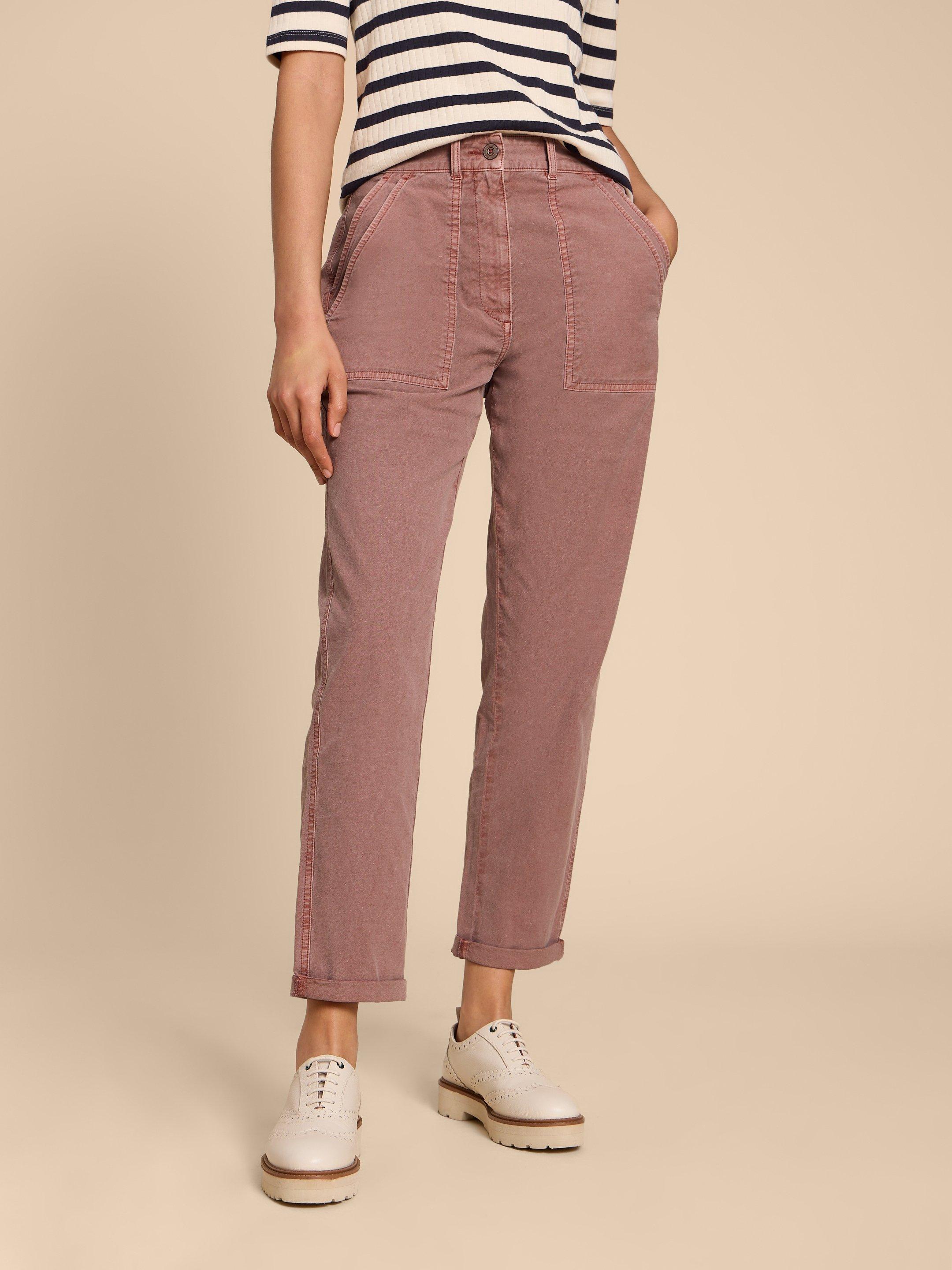 Pink chino pants sales womens