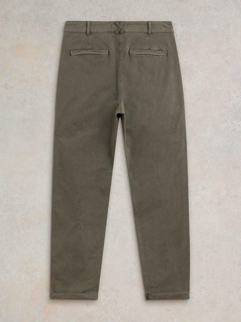 Twister Chino Trouser in KHAKI GRN - FLAT BACK