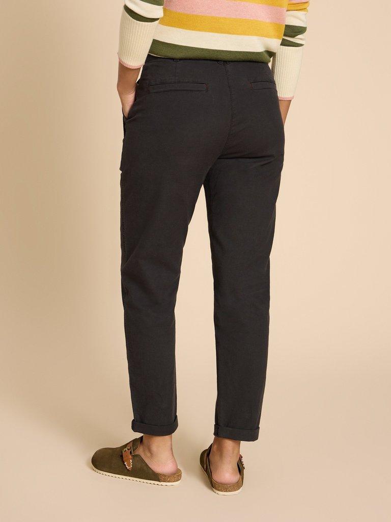 Twister Chino Trouser in PURE BLK - MODEL BACK