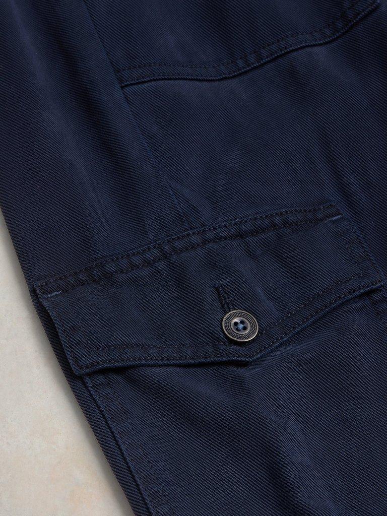 Arlo Tencel Cargo Trouser in DARK NAVY - FLAT DETAIL