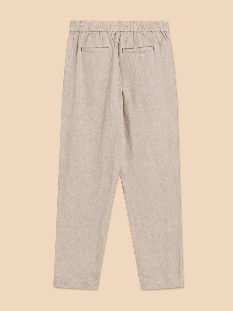 Linen Rowena Trousers in LGT NAT - FLAT BACK