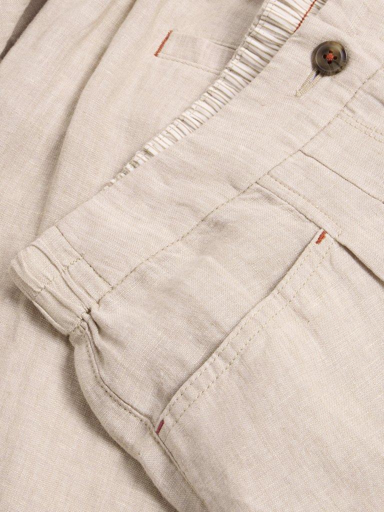 Linen Rowena Trousers in LGT NAT - FLAT DETAIL
