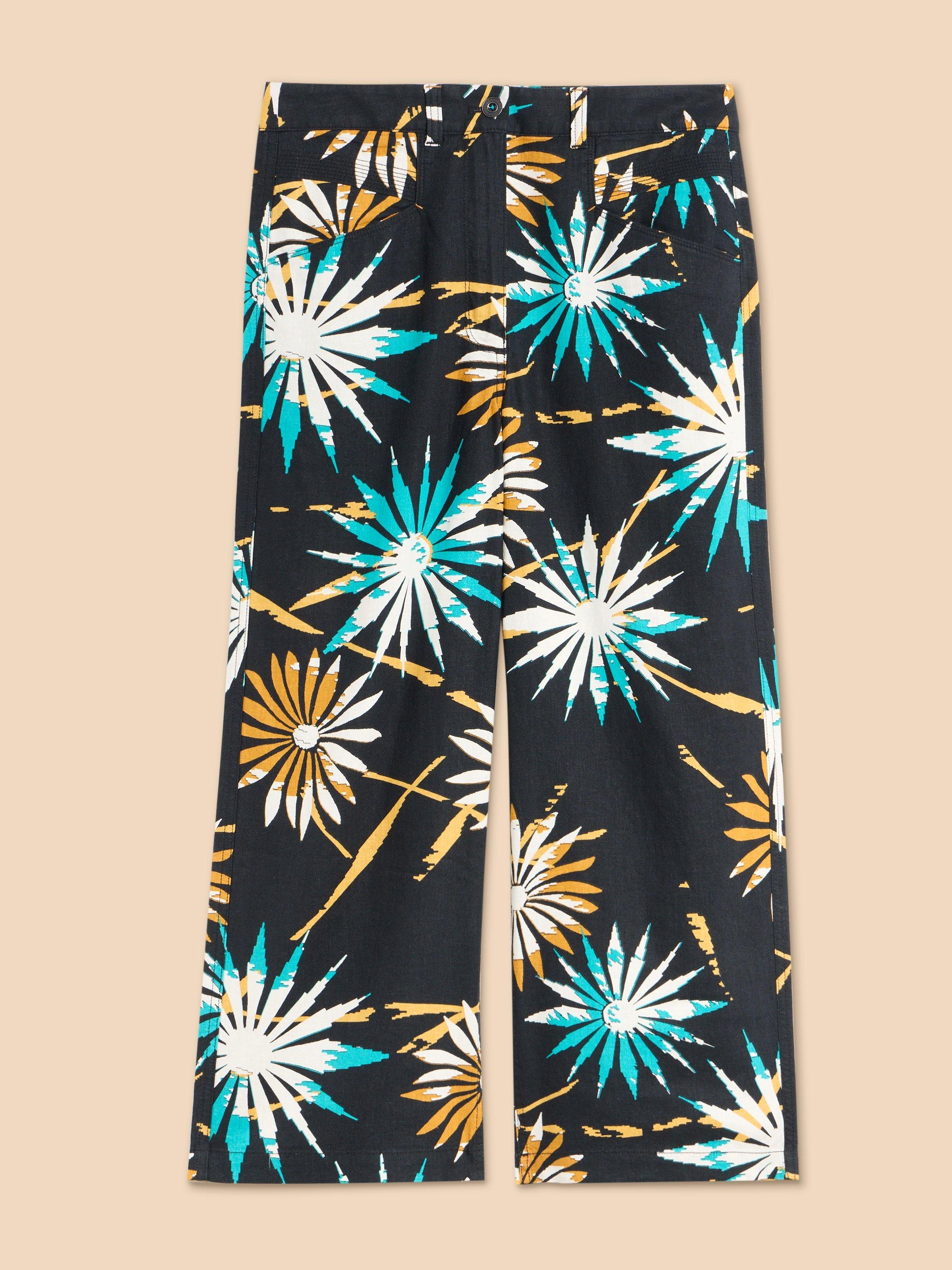 Harper Linen Blend Trouser in BLK PR - FLAT FRONT