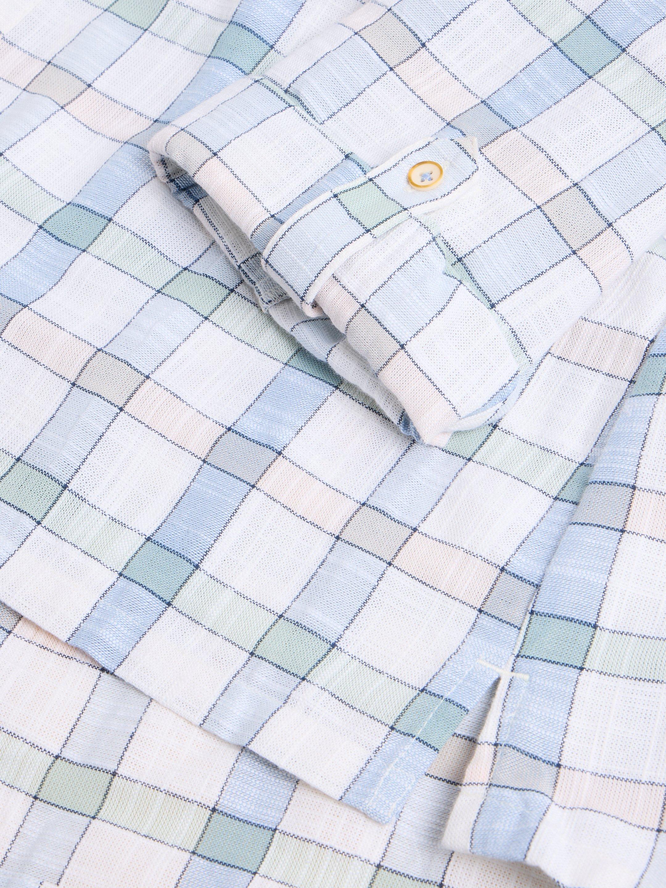 Sophie Organic Check Shirt in IVORY MLT - FLAT DETAIL