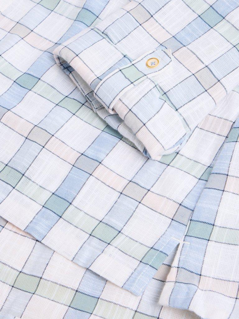 Sophie Organic Check Shirt in IVORY MLT - FLAT DETAIL
