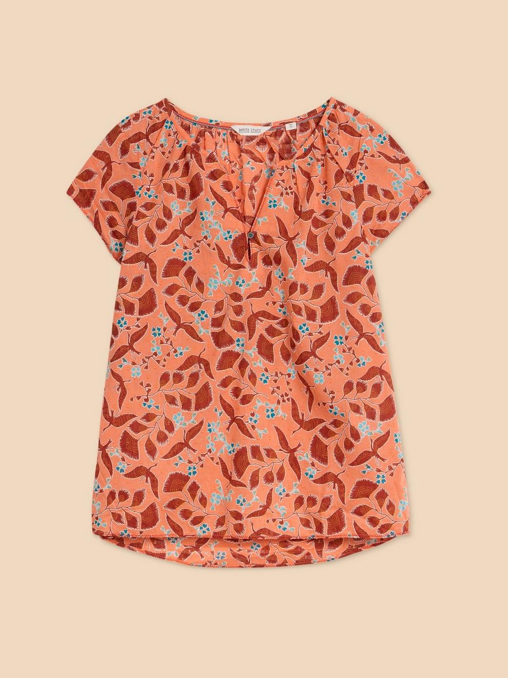 Keri Cotton Organic Top in PINK MLT - FLAT FRONT