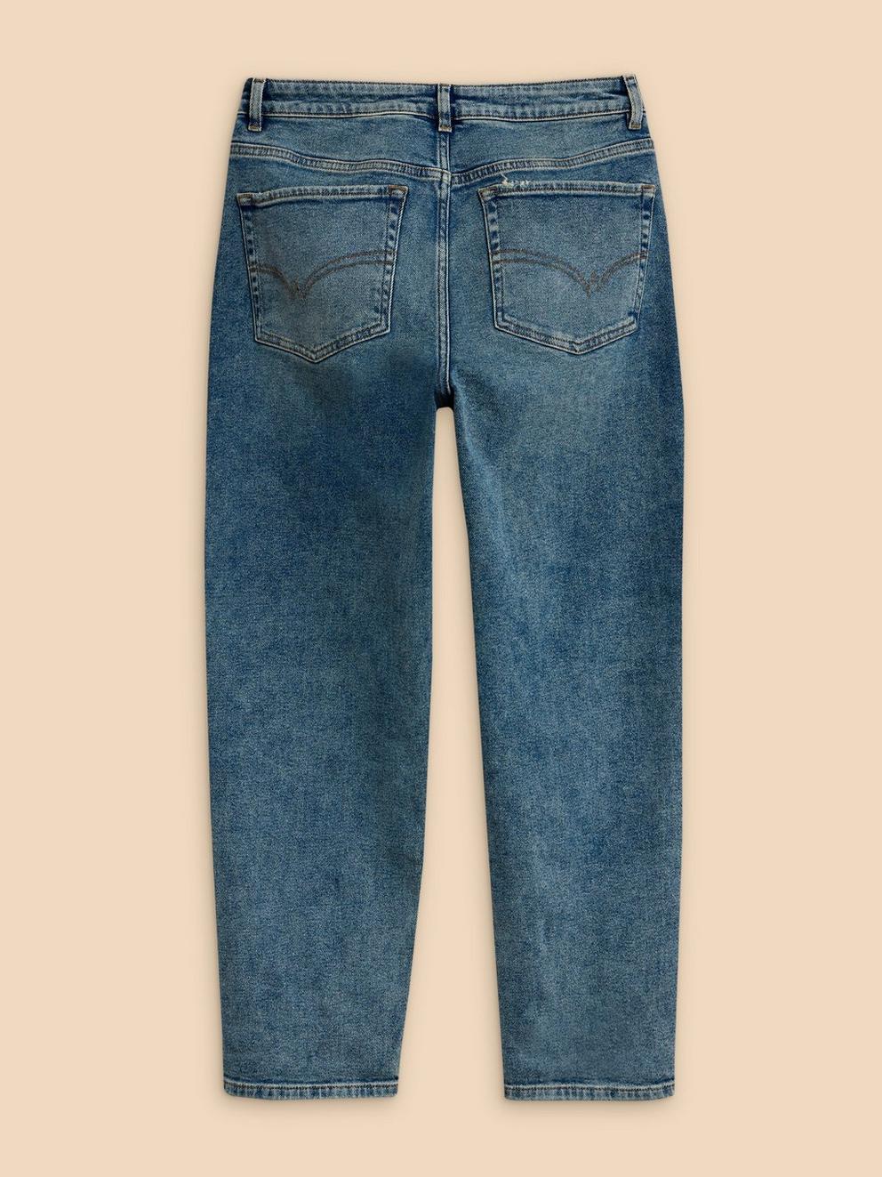 Tilly Tapered Full Length Jean in MID DENIM - FLAT BACK